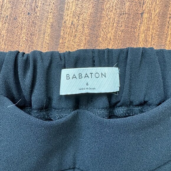 ✨ Babaton/Aritzia | Pleated Front Pull on Dress Pant Black | Size 6 ✨ - Picture 3 of 9